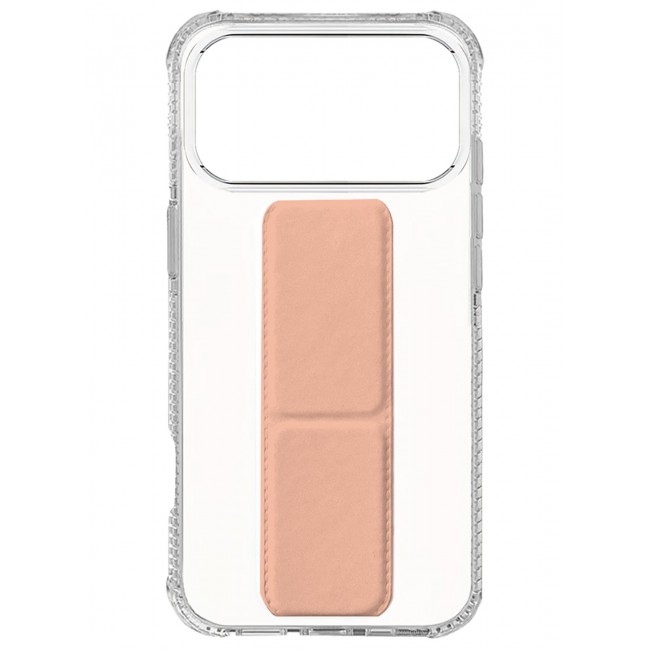 CATANES 2 Packs Finger Grip Clear Case Cover for iPhone 17 Pro Max - Kickstand Car Magnetic Holder Multi-function Protective Two-in-one Case with Privacy Screen Protector - Pink