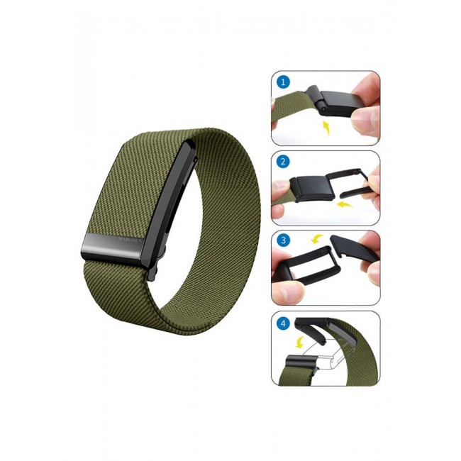 CATANES Premium Adjustable Nylon Strap for WHOOP 5 – Lightweight & Breathable Replacement Band - Olive Green