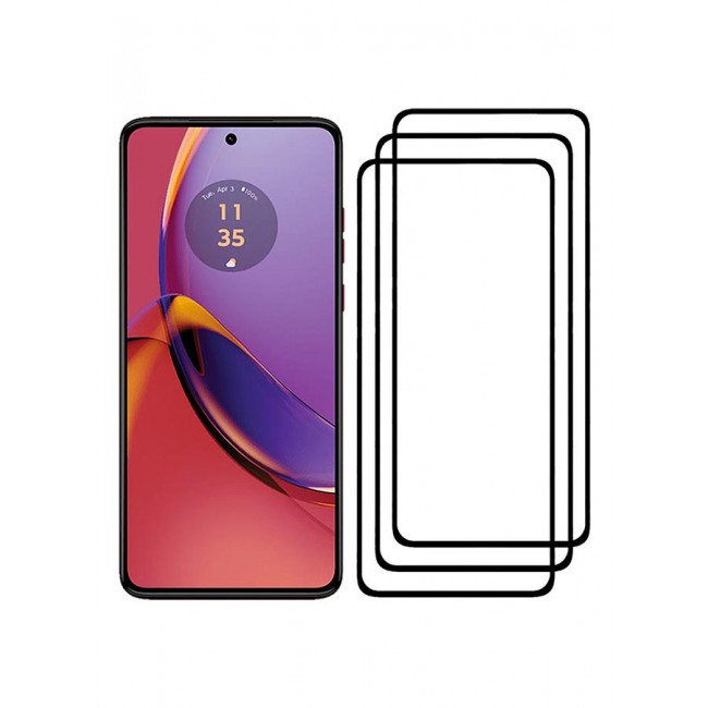 CATANES 3 Pack For Motorola Moto G84 Screen Protector 9H Hardness Scratch Resistance Screen Protector 3D Tempered Glass Film Ultra HD Easy Install Case Friendly Glass