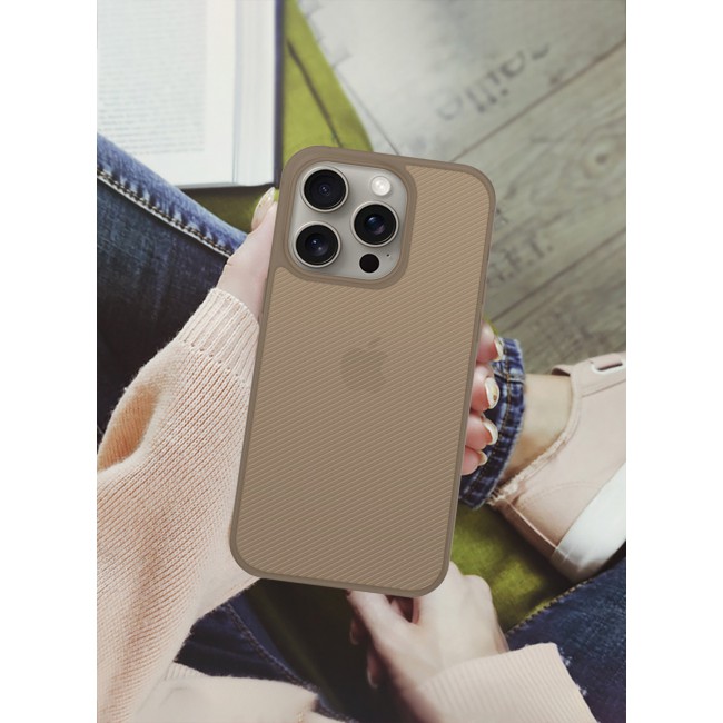 CATANES ( for iPhone 16 Pro Max ) Case Air Skin Line Design Back Cover Sturdy Durable Ultra-Thin Case Drop Protection Cover Clear - Desert Titanium