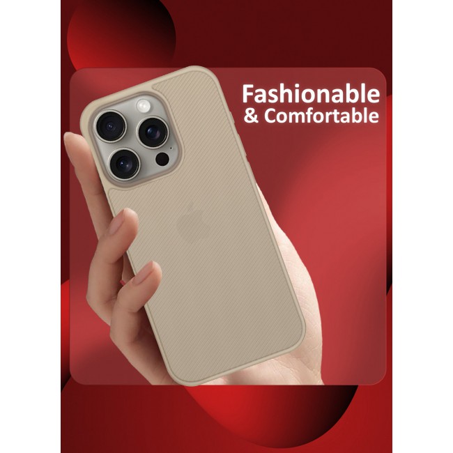 CATANES ( for iPhone 16 Pro Max ) Case Air Skin Line Design Back Cover Sturdy Durable Ultra-Thin Case Drop Protection Cover Clear - Desert Titanium