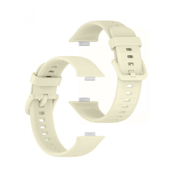 CATANES Wristband for Huawei Watch Fit 3/Fit 4/Fit 4 Pro Bands, Silicone Bracelet Quick Release Arm Band, Replacement Smartwatch Band Quick Release Sport Strap - Cream