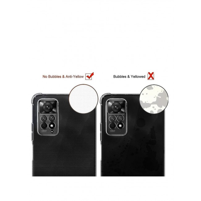 CATANES Xiaomi Redmi Note 11 Pro Case Cover Clear Protective TPU Four Corners Cover Transparent Soft Case