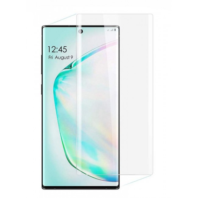 CATANES Samsung Galaxy Note 10 UV Screen Protector 6D Tempered Glass 9H Adhesive Nano Liquid UV Glue Full Coverage Clear
