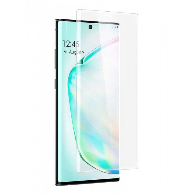 CATANES Samsung Galaxy Note 10 UV Screen Protector 6D Tempered Glass 9H Adhesive Nano Liquid UV Glue Full Coverage Clear