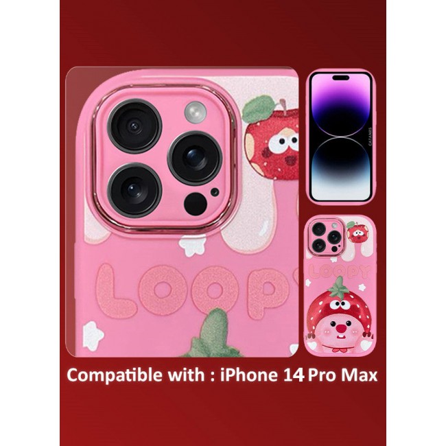 CATANES iPhone 14 Pro Max Case Cover Cartoon Case Unique Design for Women Girls with Camera Lens Protection P06