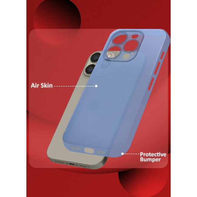 CATANES (for iPhone 15 Pro Max) Case Cover Air Skin Series Back Cover Sturdy Durable Thin Case Drop Protection Cover Transparent Blue