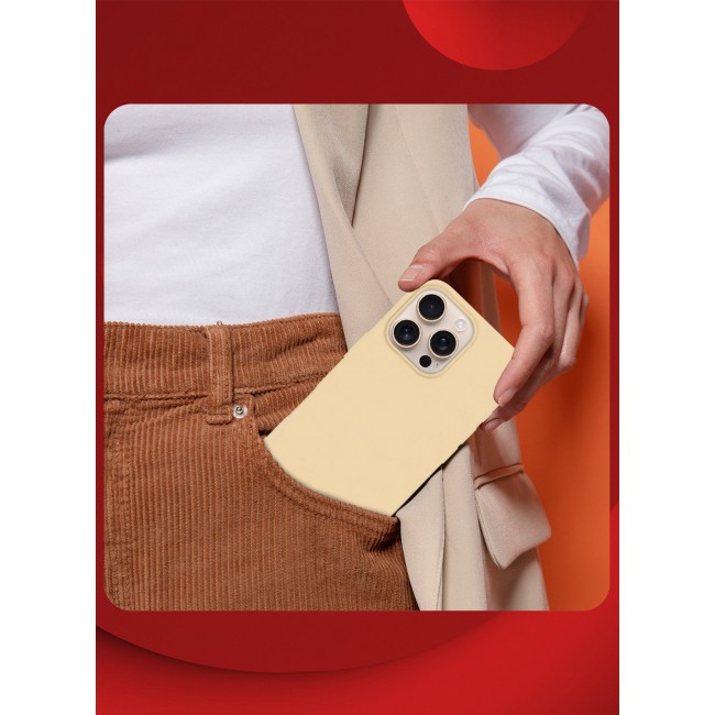 CATANES 2Packs Silicone Case for iPhone 16 Pro Max, Liquid Silicone Protective Phone Case with Soft Anti-Scratch Microfiber Lining Utra Slim Drop Protection Phone Cover with 3D Screen Protector- Cream Colour