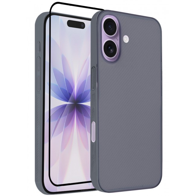 CATANES 2 Packs Case Cover for iPhone 17 - Sturdy Durable Ultra-Thin Case - Air Skin Line Design Transparent Back Cover - Drop Protection Cover with 3D Screen Protector - Midnight Blue