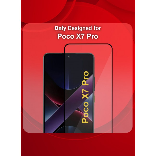 CATANES 3Packs Screen Protector for Poco X7 Pro, Premium 3D Curved Tempered Glass Full Edge-to-Edge Coverage, Scratch Resistant, Ultra Clear