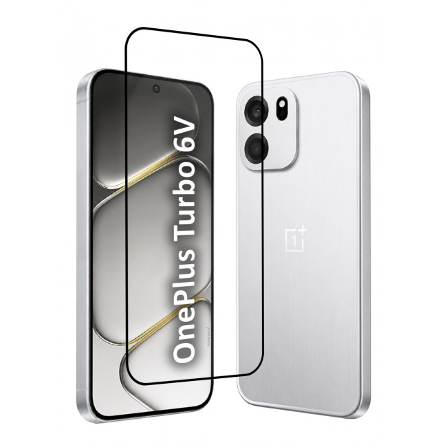 CATANES Screen Protector for OnePlus Turbo 6V Tempered Glass 3D, Full Coverage, Scratch-Resistant, 9H Hardness High-Definition Clear Guard, Black Edge