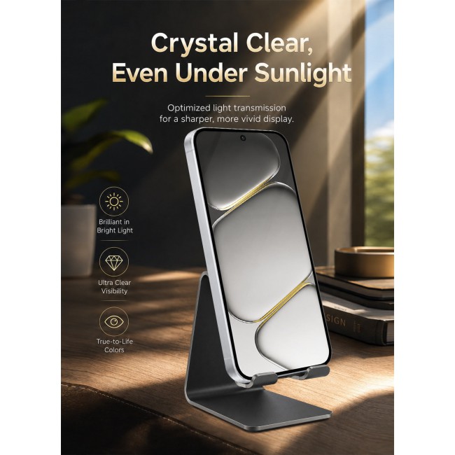 CATANES Screen Protector for OnePlus Turbo 6V Tempered Glass 3D, Full Coverage, Scratch-Resistant, 9H Hardness High-Definition Clear Guard, Black Edge