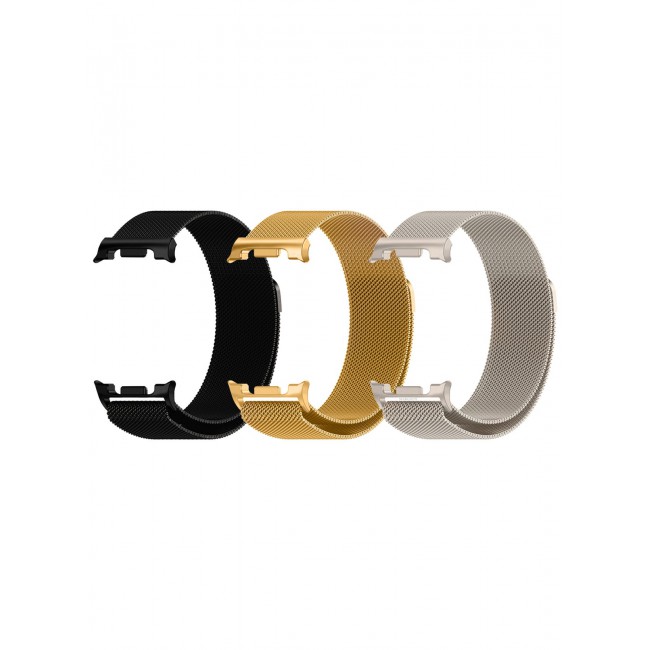 CATANES 3Packs Milanese Metal Band for Samsung Galaxy Watch 8 Band 40mm 44mm/8 Classic 46mm, Mesh Magnetic Stainless Steel Loop Strap