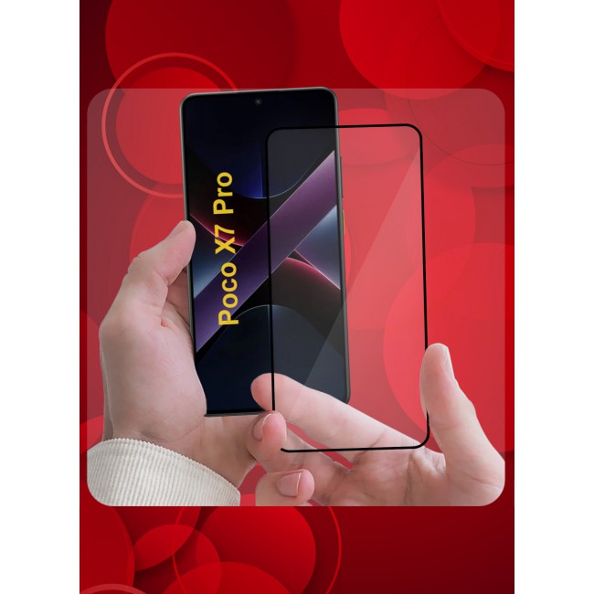 CATANES 2Packs Screen Protector for Poco X7Pro, Premium 3D Curved Tempered Glass Full Edge-to-Edge Coverage, Scratch Resistant, Ultra Clear