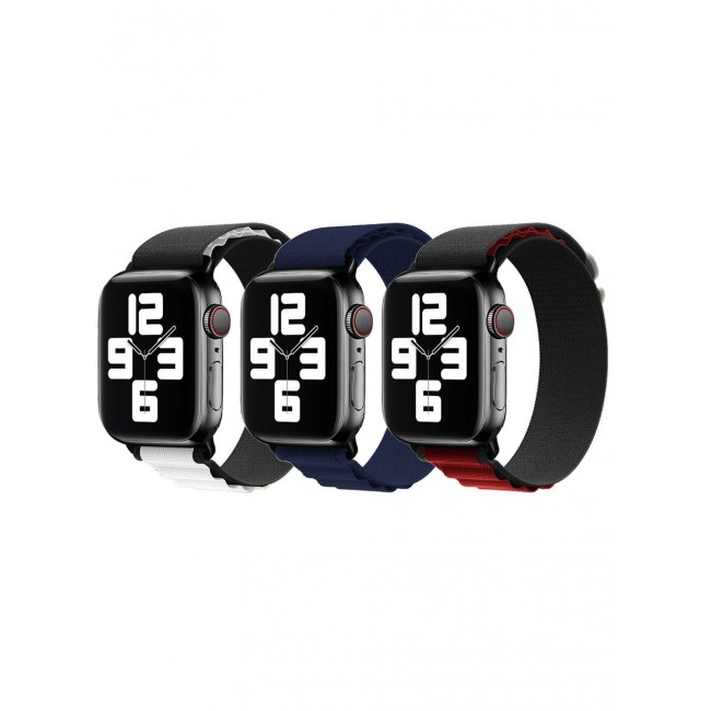 CATANES 3 Pack Of Apple Watch Alpine Loop Band 38mm 40mm 41mm Women Men Adjustable with Metal G-Hook Strap for iWatch Series 7/SE/6/5/4/3/2/1 Multicolour