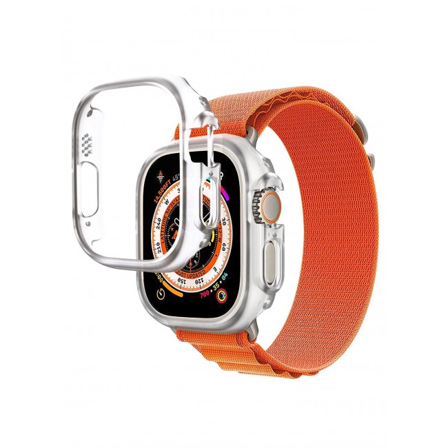 CATANES Apple Watch Ultra 49mm Case Protective Hard PC Cover Shockproof Hollow Bumper Frame Guard Compatible with iWatch Ultra 49mm Clear