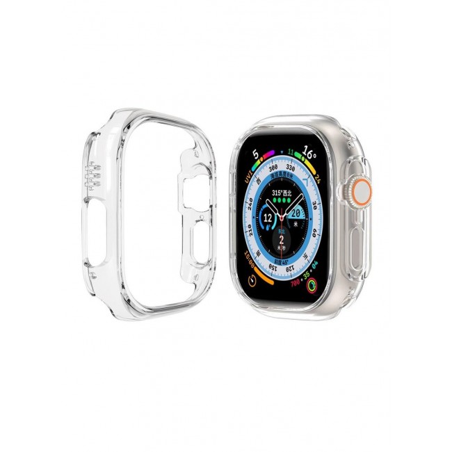 CATANES Apple Watch Ultra 49mm Case Protective Hard PC Cover Shockproof Hollow Bumper Frame Guard Compatible with iWatch Ultra 49mm Clear