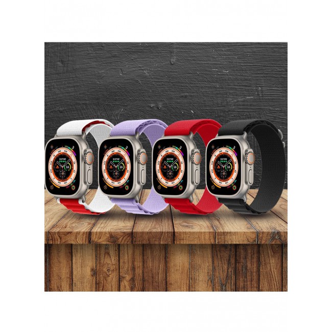 CATANES 4 Pack For Apple Watch Band 49mm 45mm 44mm 42mm Alpine Loop Band Women Men Adjustable with Metal G-Hook Strap for iWatch Ultra Series SE 8/7/6/5/4/3/2/1 Multicolour