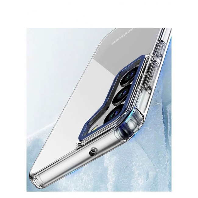 CATANES 2 Pack For Samsung Galaxy S23 Plus Clear Case With Screen Protector Blue Edge