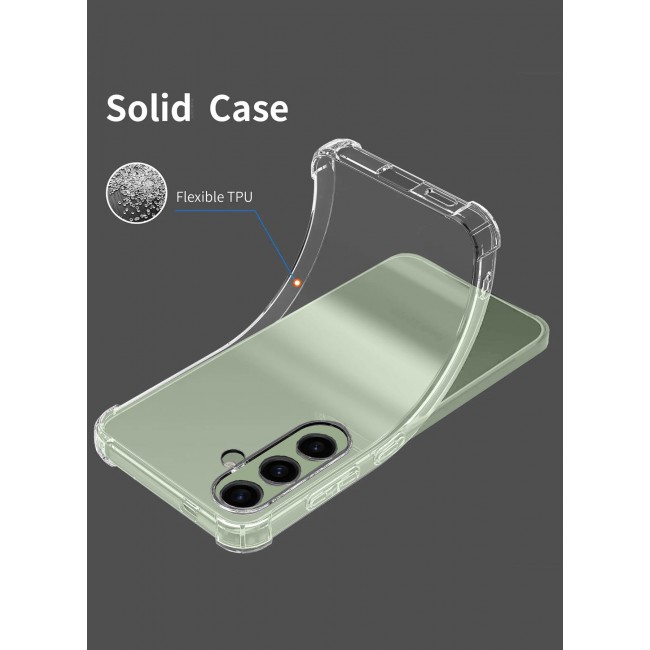 CATANES (for Samsung Galaxy S25 Plus) 2Packs, Gorilla Clear Protective Case Rugged Shockproof and Durable with 1 Shockproof Privacy Screen Protector