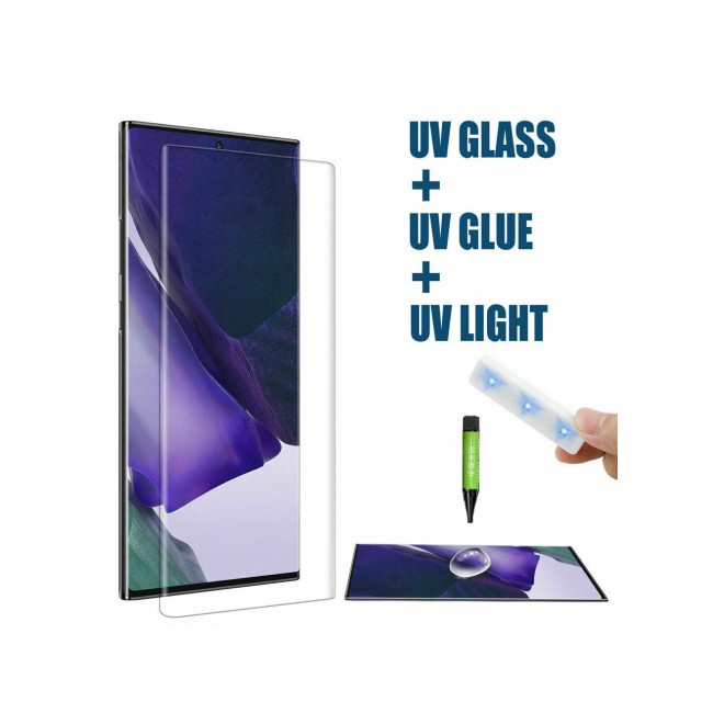 CATANES Samsung Galaxy Note 20 UV Screen Protector 6D Tempered Glass 9H Adhesive Nano Liquid UV Glue Full Coverage Clear