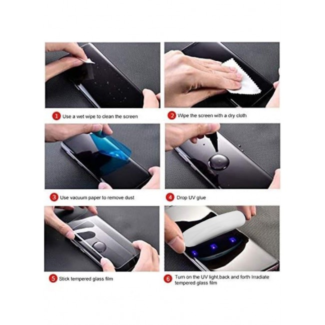 CATANES Samsung Galaxy Note 20 UV Screen Protector 6D Tempered Glass 9H Adhesive Nano Liquid UV Glue Full Coverage Clear