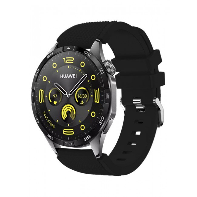 CATANES (for Huawei GT4 22mm) Silicone Strap,Sport Wristband Strap Adjustable Silicone Sport Band Black