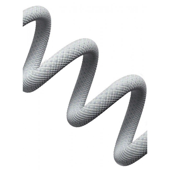 CATANES 2Packs 100W Fast Charging Cable USB-C to USB-C - Built-in Power Display, PD 3.0 & Durable Braided Design 1M - Light Grey White