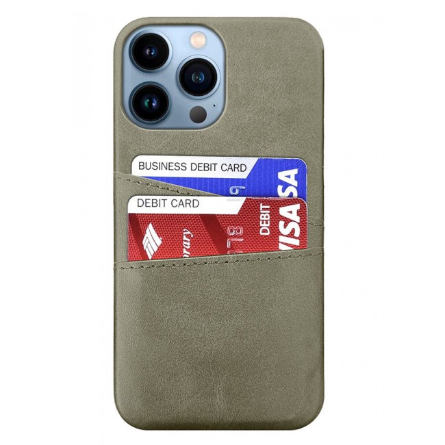CATANES iPhone 13 Pro Max 3Packs Case Cover Leather with Card Holder for Men Women Phone Case with 3D Screen Protector - Grey