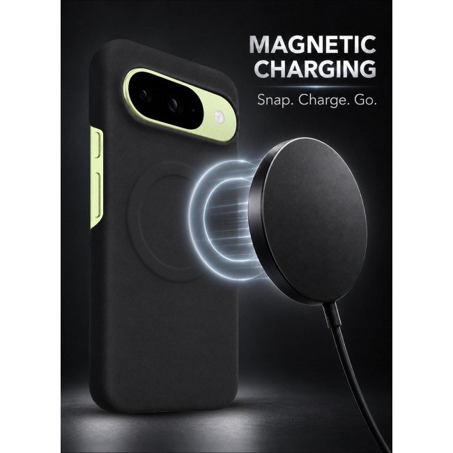 CATANES 2 Pack Premium Alcantara Case for Google Pixel 10 Magnetic Shockproof Slim Cover - Black