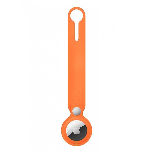 CATANES Airtag Case with Key Ring And Rubber anti-drop Keychain device,Orange