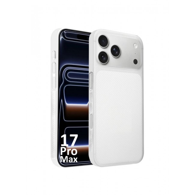 CATANES Case Cover for iPhone 17 Pro Max, Air Skin Line Design Back Cover, Sturdy Durable Ultra-Thin Case, Drop Protection Cover Clear - White