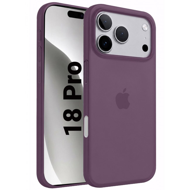 CATANES Air Skin Frosted Matte Case for iPhone 18 Pro - Stylish Ultra Slim Back Cover - Burgundy