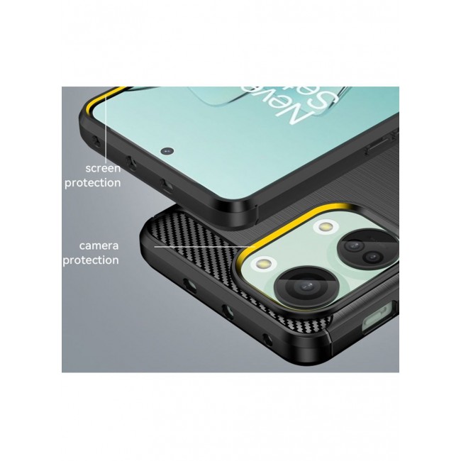 CATANES OnePlus Nord 3 Case Cover Soft TPU Bumper Protective Back Case Black