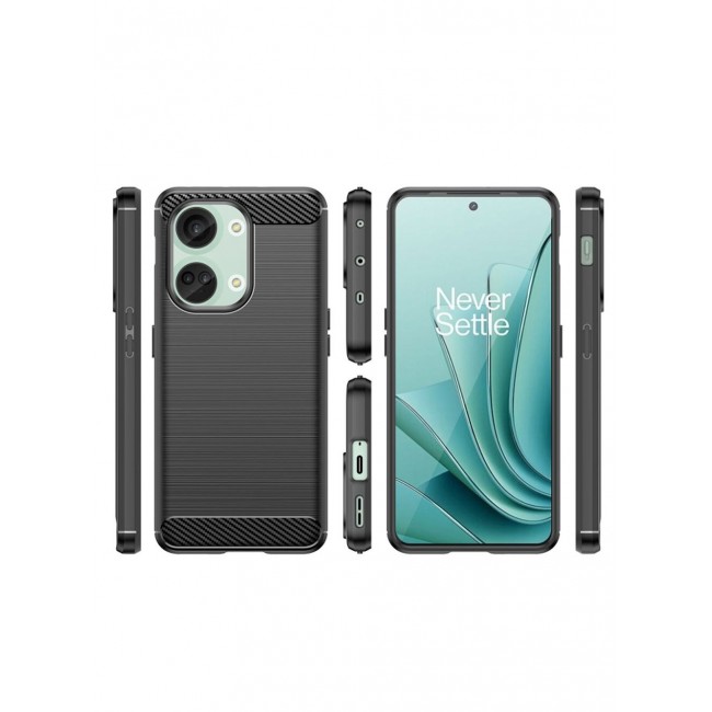 CATANES OnePlus Nord 3 Case Cover Soft TPU Bumper Protective Back Case Black