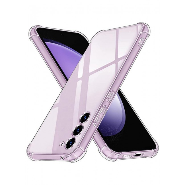 CATANES Samsung Galaxy S23 FE Case Clear Soft Flexible TPU Anti-Shock Slim Transparent Back Cover with Reinforced Bumper Corners