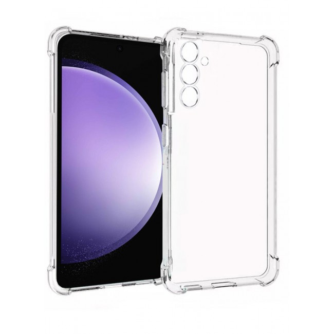 CATANES Samsung Galaxy S23 FE Case Clear Soft Flexible TPU Anti-Shock Slim Transparent Back Cover with Reinforced Bumper Corners