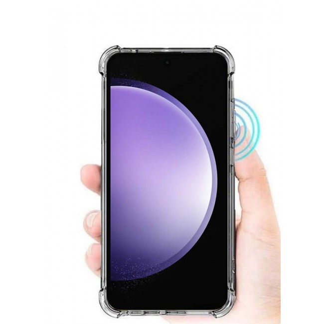 CATANES Samsung Galaxy S23 FE Case Clear Soft Flexible TPU Anti-Shock Slim Transparent Back Cover with Reinforced Bumper Corners