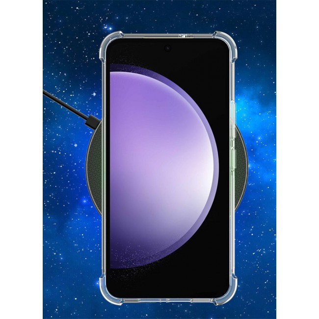 CATANES Samsung Galaxy S23 FE Case Clear Soft Flexible TPU Anti-Shock Slim Transparent Back Cover with Reinforced Bumper Corners