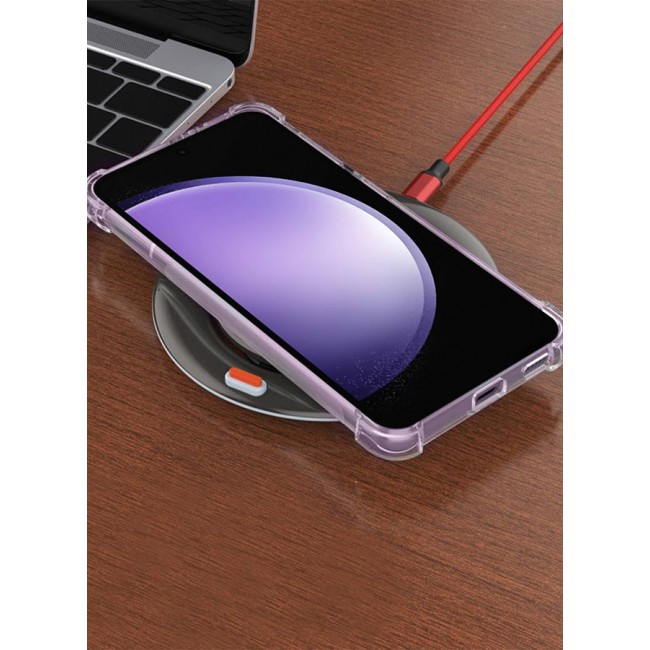 CATANES Samsung Galaxy S23 FE Case Clear Soft Flexible TPU Anti-Shock Slim Transparent Back Cover with Reinforced Bumper Corners