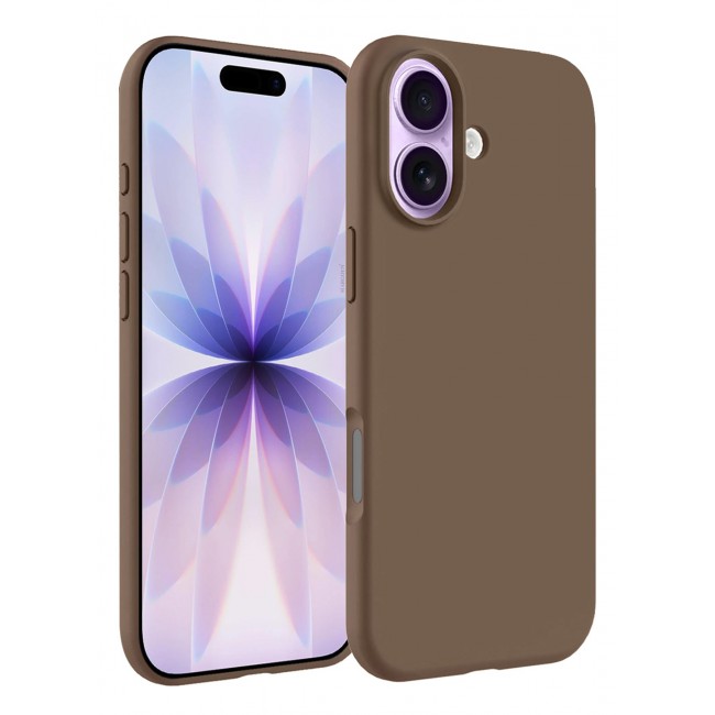 CATANES 2 Packs Silicone Protective Phone Case for iPhone 17 - Soft Anti-Scratch Microfiber Lining Ultra Slim Drop Protection Phone Cover with Privacy Screen Protector - Desert Titanium