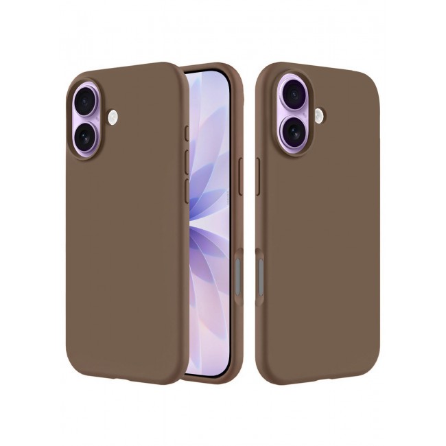 CATANES 2 Packs Silicone Protective Phone Case for iPhone 17 - Soft Anti-Scratch Microfiber Lining Ultra Slim Drop Protection Phone Cover with Privacy Screen Protector - Desert Titanium