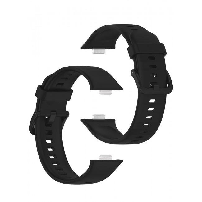 CATANES Wristband for Huawei Watch Fit 3/Fit 4/Fit 4 Pro Bands, Silicone Bracelet Quick Release Arm Band, Replacement Smartwatch Band Quick Release Sport Strap - Black