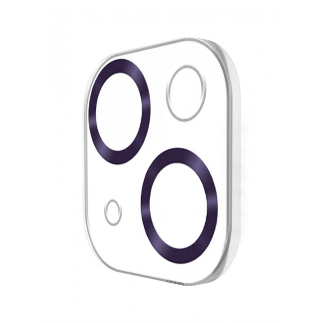 CATANES Camera Lens Protector for Apple iPhone 15 Tempered Glass 9H Hardness Ultra HD Anti-Scratch Easy to Install Case Friendly Full Coverage Guard Purple