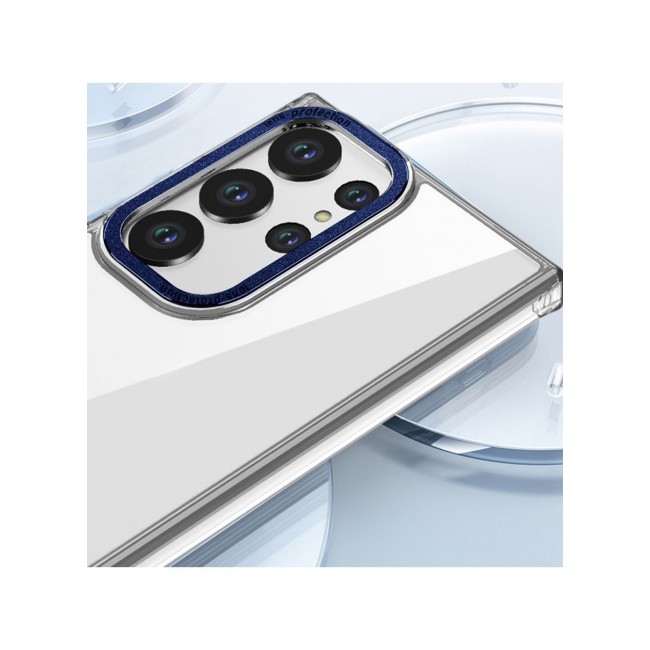 CATANES Samsung Galaxy S23 Ultra Clear Case Shockproof Slim Anti-Yellow Hybrid Hard PC+ TPU Cover Metal Camera Lens Frame