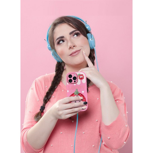 CATANES iPhone 15 Pro Max Case Cover Cartoon Case Unique Design for Women Girls with Camera Lens Protection P06