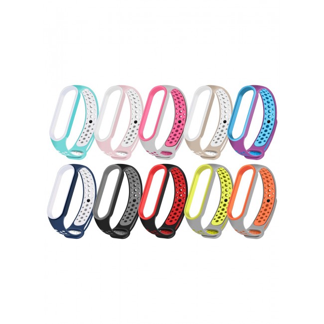 CATANES 10 Pack Xiaomi Mi Band 6 Mi Band 5 Silicone Band Adjustable Bracelets Watchband Sports Replacement Wristbands