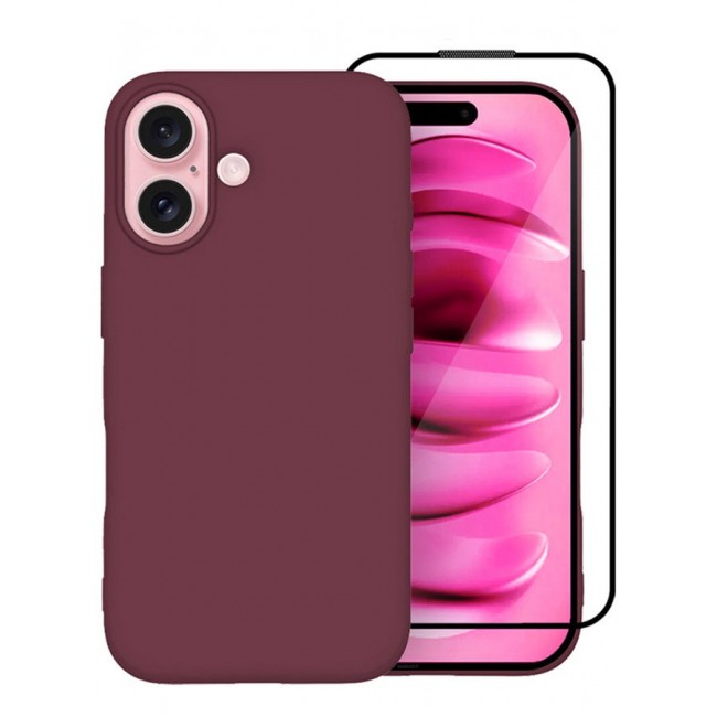 CATANES (for iPhone 16 Plus) 2 Pack Case and Screen Protector, Slim Silicone Case, Full Covered Anti Scratch Shockproof Protective Cover