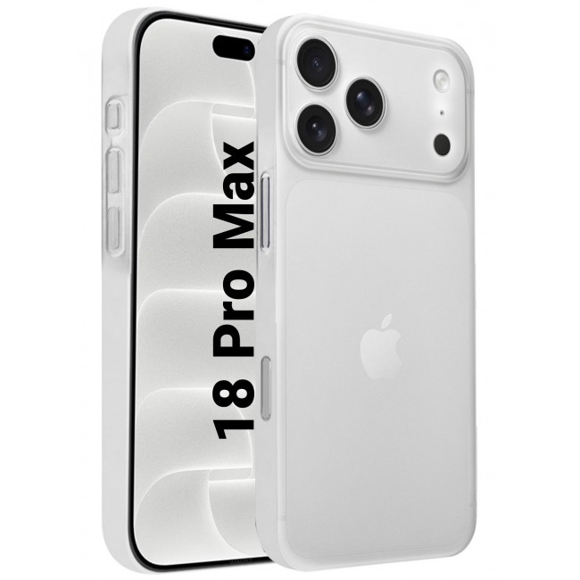 CATANES Air Skin Frosted Matte Case for iPhone 18 Pro Max with Camera Frame Protection - Stylish Ultra Slim Back Cover - Frosted Clear