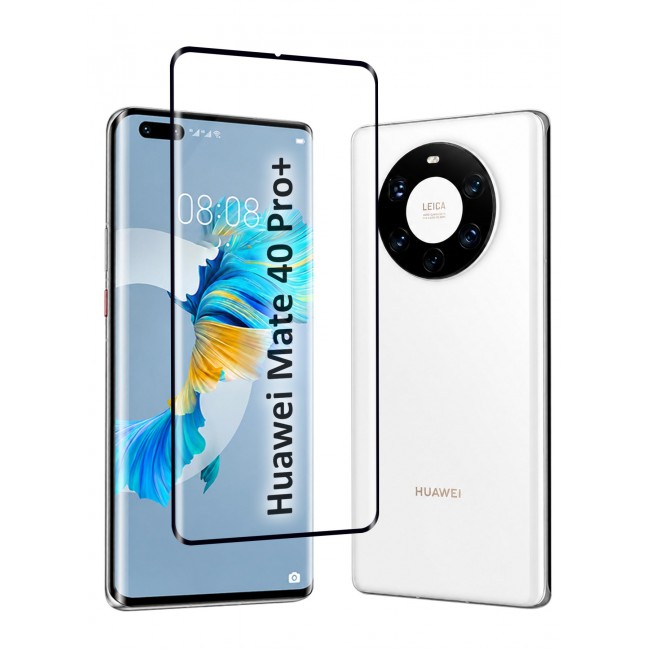 CATANES Screen Protector Compatible with Huawei Mate 40 Pro Plus Curved Tempered Glass , Case Friendly 9H Hardness Anti-Scratch High Definition Clear Film Black Side